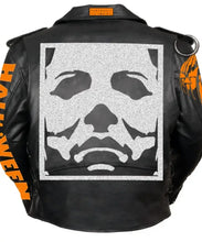 Load image into Gallery viewer, Halloween Belted Black Leather Jacket
