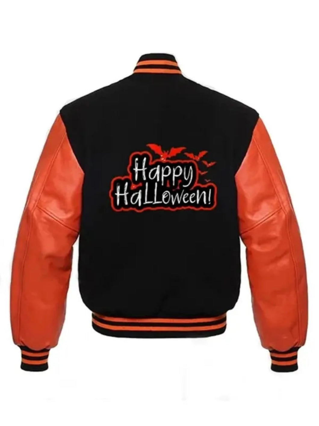 Halloween Black & Orange Varsity Jacket