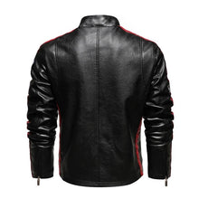 Load image into Gallery viewer, Men’s Embroidered Aviator BIker Leather Jacket
