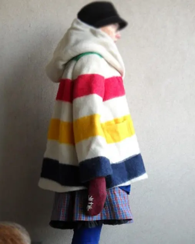 Hudson Bay Blanket Colorful Trench Coats