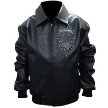 Load image into Gallery viewer, Men Chi Town Pelle Pelle Black Leather Jacket
