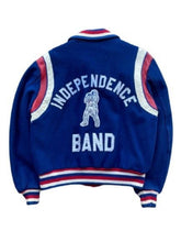 Load image into Gallery viewer, Independence Day Varsity Blue Bomber Jacket
