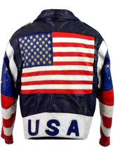 Load image into Gallery viewer, Independence Day Stars Studded Front Zipper Closure Jacket
