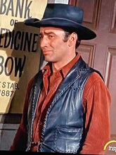 Load image into Gallery viewer, The Virginian James Drury Black Leather Vest
