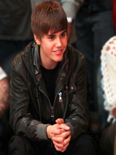 Justin Bieber NBA All Star Game Hooded Leather Jacket
