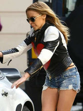 Load image into Gallery viewer, Kylie Minogue Red Heart Leather Jacket
