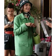 Load image into Gallery viewer, Emily Cooper Emily in Paris Green Coat
