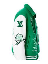 Load image into Gallery viewer, Louis-Vuitton-Green-Varsity-Jacket
