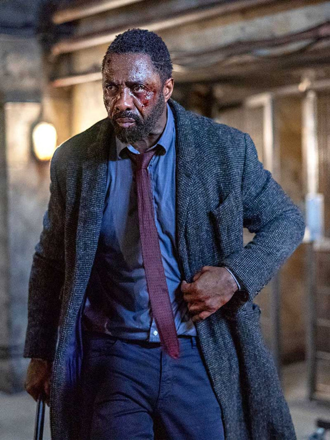 Luther The Fallen Sun Idris Elba Tweed Coat