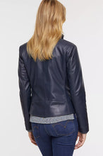Load image into Gallery viewer, Womens Purple Lambskin Leather Jacket
