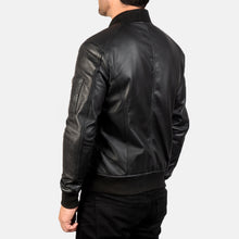 Load image into Gallery viewer, Men&#39;s Casual Brown Slim Fit Leather Bomber Varsity Jackets
