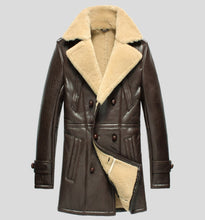 Load image into Gallery viewer, Mens Stylish Double Breasted Shearling Coat

