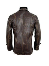 Load image into Gallery viewer, Men’s Stylish Cafe Racer Distressed Brown Biker Leather  Jacket
