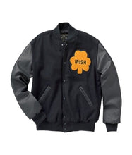 Load image into Gallery viewer, Notre Dame Rudy Irish Black Bomber Jacket
