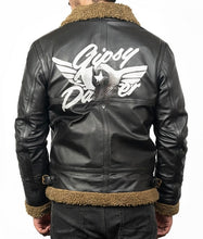 Load image into Gallery viewer, Pacific Rim Ranger Aviator Gipsy Danger Black Bomber Leather Jacket
