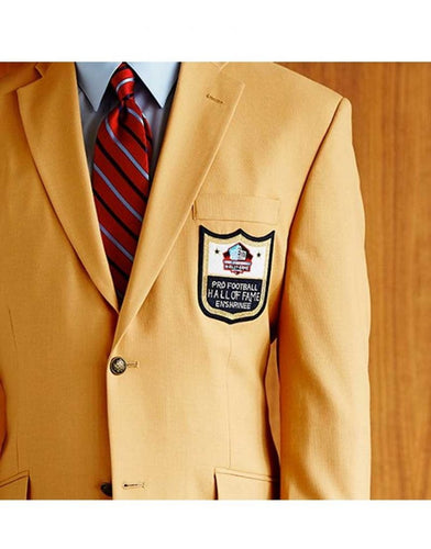 Men NFL Hall Of Fame Gold Jacket