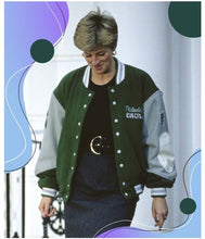 Load image into Gallery viewer, Princess Diana Philadelphia Eagles Green and White Bomber jacket
