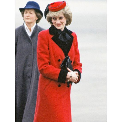 Spencer Princess Diana Red Trench Coat