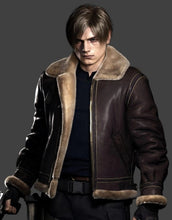 Load image into Gallery viewer, Leon Kennedy Resident Evil 4 Leather Jacket
