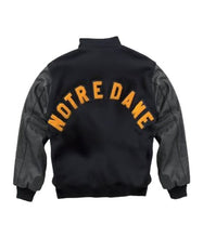 Load image into Gallery viewer, Notre Dame Rudy Irish Black Bomber Jacket
