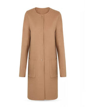Load image into Gallery viewer, Womens Reversible Gold Wool coat
