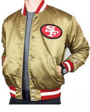 Load image into Gallery viewer, San Francisco 49ers Satin Bomber Jacket
