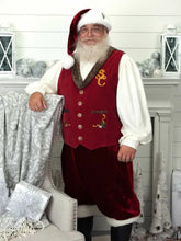Load image into Gallery viewer, Santa Claus Red Suede Vest
