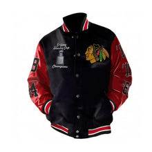 Load image into Gallery viewer, Stanley Champions Blackhawks Chicago Leather Jacket
