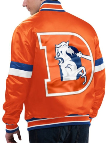 Orange Broncos Varsity Jacket
