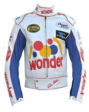 Load image into Gallery viewer, Talladega Nights Ricky Bobby Wonder Biker Leather Jacket
