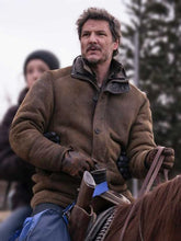 Load image into Gallery viewer, The Last of Us Pedro Pascal Brown Shearling Jacket
