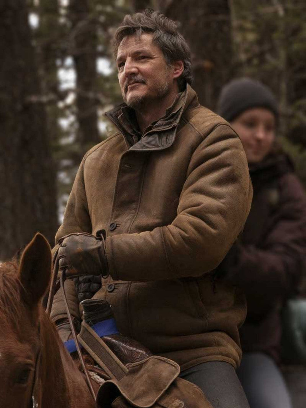 The Last of Us Pedro Pascal Brown Shearling Jacket