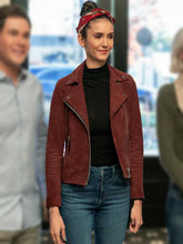 Load image into Gallery viewer, The Out-Laws 2023 Nina Dobrev Brown Leather Jacket
