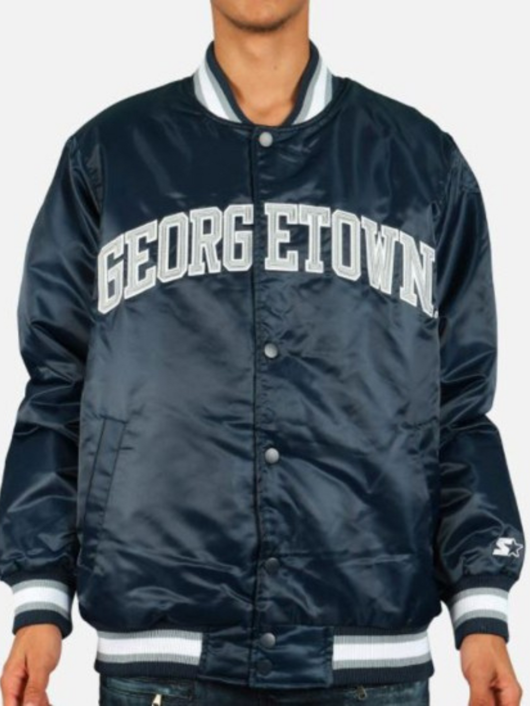 Men’s Blue Georgetown Bomber Jacket