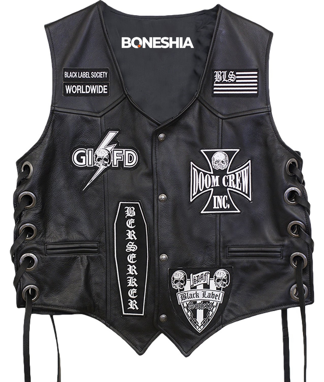 Black Label Society Leather Vest