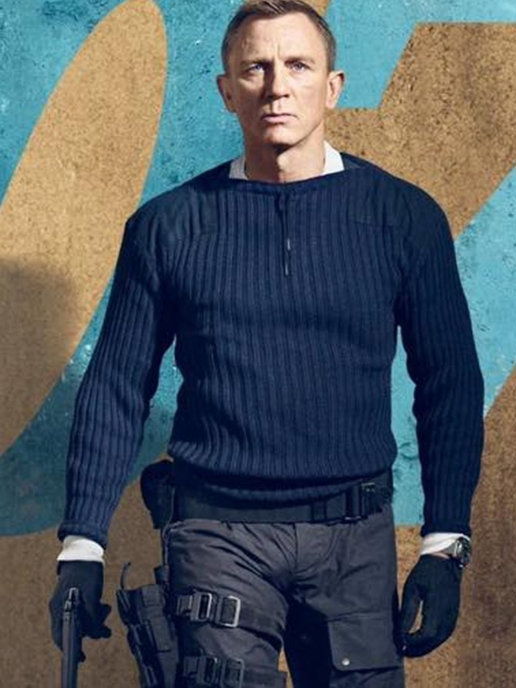 No Time to Die Daniel Craig Navy Blue Sweater
