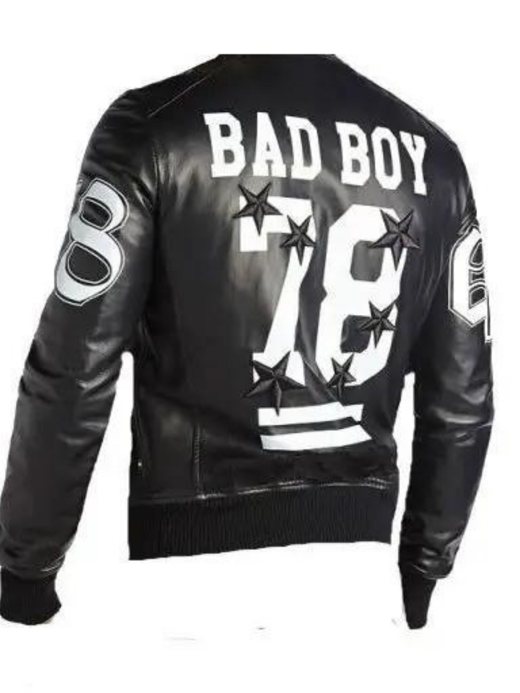 Mens Black Bomber Stylish Bad Boy Leather Jacket
