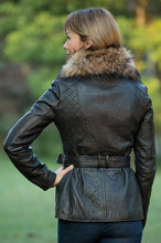 Load image into Gallery viewer, Womens Glamorous Body Fitted Black Leather Jacket
