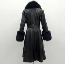 Load image into Gallery viewer, Womens Luxurious Leather Trench Coat
