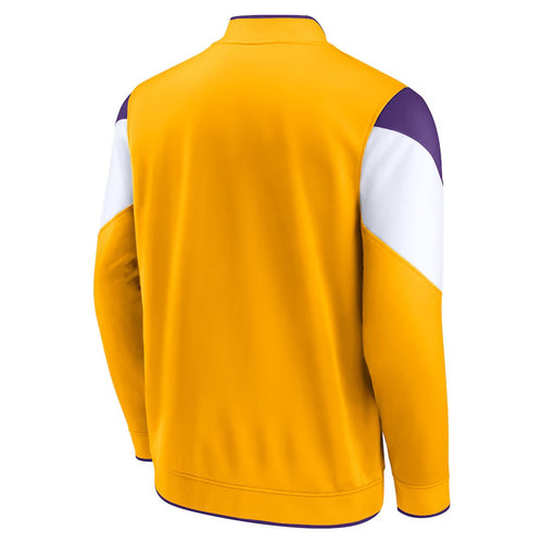 Mens Yellow & Purple Fanatics Los Angeles Lakers Full-Zip Top Jacket