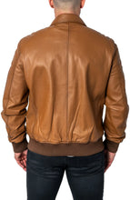 Load image into Gallery viewer, Mens Brown Genuine Biker Leather Jacket
