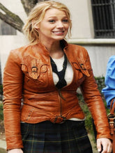 Load image into Gallery viewer, Gossip Girl Blake Lively Serena Van Leather Jacket
