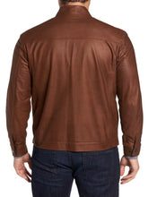 Load image into Gallery viewer, Men&#39;s Brown Biker Racer Leather Jacket
