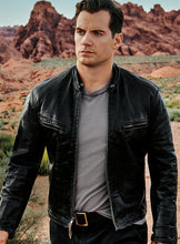 Load image into Gallery viewer, Henry Cavil Black Leather Jacket
