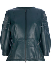 Load image into Gallery viewer, Women&#39;s Balefire Studded Leather Jacket
