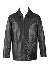 Load image into Gallery viewer, New Mens Big and Tall Motorcycle Black Leather Jacket
