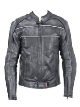 Load image into Gallery viewer, Mens Stylish Black Leather Armour Jacket
