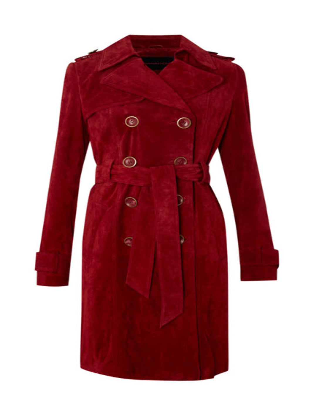Woman Red Suede Coat