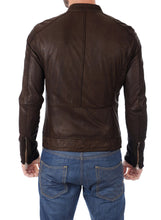 Load image into Gallery viewer, Mens Stylish Brown Real Leather Jacket
