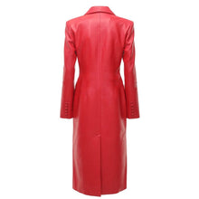 Load image into Gallery viewer, Brand New Glamorous Womens Red Leather Trench Coat
